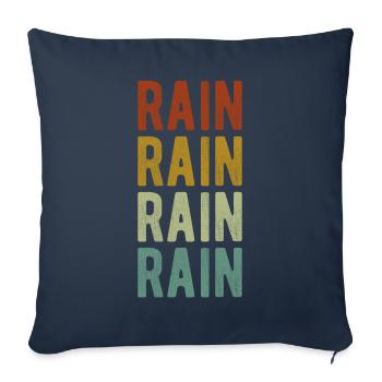 Rain City Rétro Vintage - Housse de coussin décorative 45 x 45 cm - bleu marine - Devant