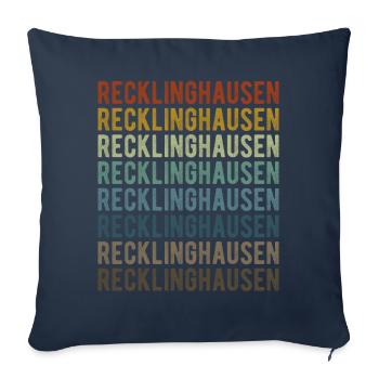 Recklinghausen City Retro Vintage - Sofa pillowcase 17,3'' x 17,3'' (45 x 45 cm) - navy - Front
