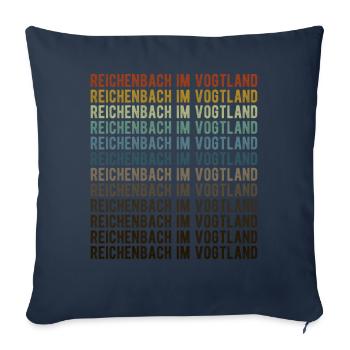 Reichenbach im Vogtland City Retro Vintage - Sofa pillowcase 17,3'' x 17,3'' (45 x 45 cm) - navy - Front