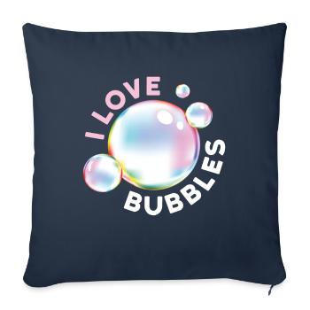 I Love Bubbles Bubbles Kids - Sofa pillowcase 17,3'' x 17,3'' (45 x 45 cm) - navy - Front
