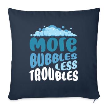 More Bubbles Less Troubles Seifenblasen - Sofa pillowcase 17,3'' x 17,3'' (45 x 45 cm) - navy - Front