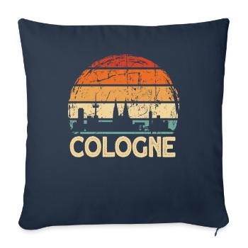 Cologne - Housse de coussin décorative 45 x 45 cm - bleu marine - Devant