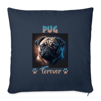 Dog Saying Pug Design for Dog Lovers - Sofa pillowcase 17,3'' x 17,3'' (45 x 45 cm) - navy - Front
