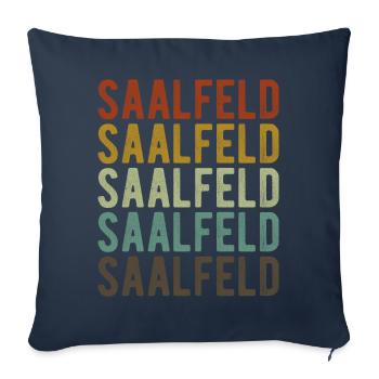 Saalfeld City Retro Vintage - Sofa pillowcase 17,3'' x 17,3'' (45 x 45 cm) - navy - Front