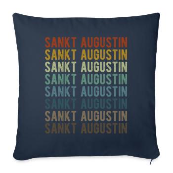 Sankt Augustin Town Rétro Vintage - Housse de coussin décorative 45 x 45 cm - bleu marine - Devant