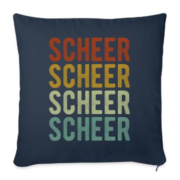 Scheer Stadt Retro Vintage - Sofakissenbezug 45 x 45 cm - Navy - Vorne