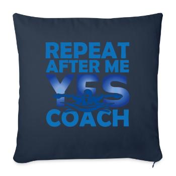 Coach Natation | Cadeau coach Natation Le Meilleur - Housse de coussin décorative 45 x 45 cm - bleu marine - Devant