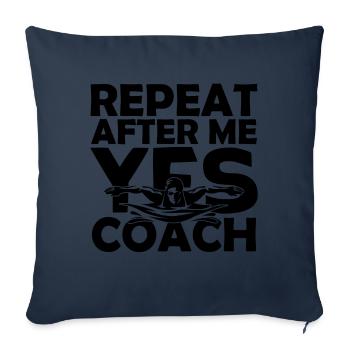 Coach Natation | Cadeau coach Natation Le Meilleur - Housse de coussin décorative 45 x 45 cm - bleu marine - Devant