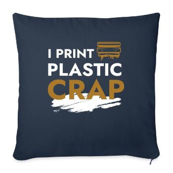 I Print Plastic Crap 3d Printing Printer - Sofa pillowcase 17,3'' x 17,3'' (45 x 45 cm) - navy - Front