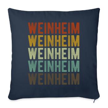 Weinheim City Retro Vintage - Sofa pillowcase 17,3'' x 17,3'' (45 x 45 cm) - navy - Front