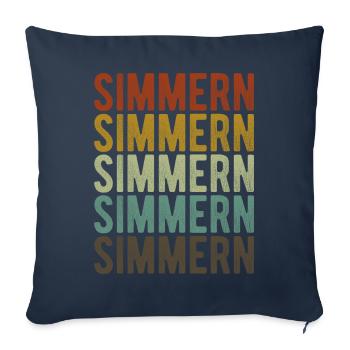 Simmern City Rétro Vintage - Housse de coussin décorative 45 x 45 cm - bleu marine - Devant