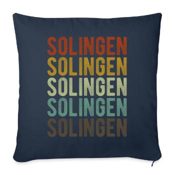 Solingen City Retro Vintage - Sofa pillowcase 17,3'' x 17,3'' (45 x 45 cm) - navy - Front
