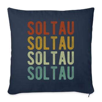Soltau City Retro Vintage - Sofa pillowcase 17,3'' x 17,3'' (45 x 45 cm) - navy - Front