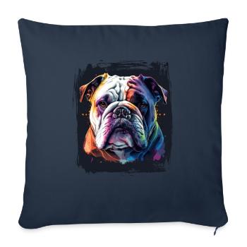 Bulldog dog saying Bulldog owner - Sofa pillowcase 17,3'' x 17,3'' (45 x 45 cm) - navy - Front