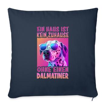 Hunde Spruch Dalmatiner Design für Hundeliebhaber - Sofakissenbezug 45 x 45 cm - Navy - Vorne