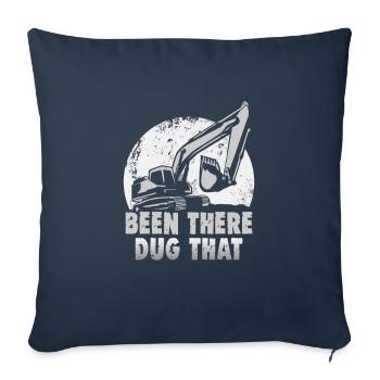 Conception d’opérateurs de grue pour les opérateurs d’excavatrices et les travailleurs de la construction - Housse de coussin décorative 45 x 45 cm - bleu marine - Devant