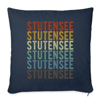 Stutensee Stadt Retro Vintage - Sofakissenbezug 45 x 45 cm - Navy - Vorne