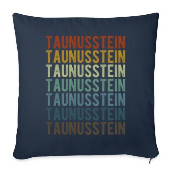 Taunusstein City Rétro Vintage - Housse de coussin décorative 45 x 45 cm - bleu marine - Devant
