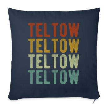 Teltow City Retro Vintage - Sofa pillowcase 17,3'' x 17,3'' (45 x 45 cm) - navy - Front