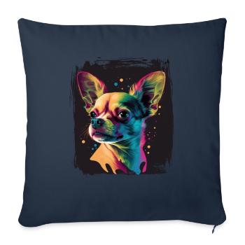 Hunde Spruch Chihuahua Design für Hundeliebhaber - Sofakissenbezug 45 x 45 cm - Navy - Vorne
