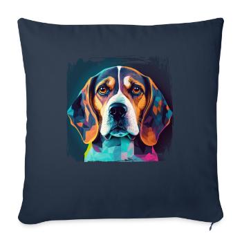 Dog Saying Beagle Design pour les amoureux des chiens - Housse de coussin décorative 45 x 45 cm - bleu marine - Devant