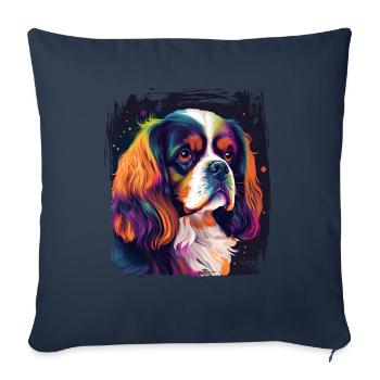 Dog saying Cavalier Spaniel for dog lovers - Sofa pillowcase 17,3'' x 17,3'' (45 x 45 cm) - navy - Front