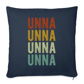 Unna City Retro Vintage - Sofa pillowcase 17,3'' x 17,3'' (45 x 45 cm) - navy - Front