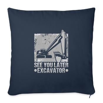 Crane operator design for excavator operators and construction workers - Sofa pillowcase 17,3'' x 17,3'' (45 x 45 cm) - navy - Front