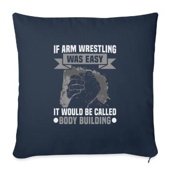 Arm Wrestler Design Armdrücken Arm Wrestling - Housse de coussin décorative 45 x 45 cm - bleu marine - Devant
