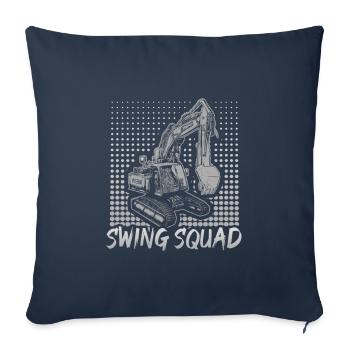 Crane operator design for excavator operators and construction workers - Sofa pillowcase 17,3'' x 17,3'' (45 x 45 cm) - navy - Front