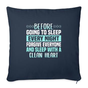 Le verset du Coran cite des textes musulmans du Ramadan - Housse de coussin décorative 45 x 45 cm - bleu marine - Devant