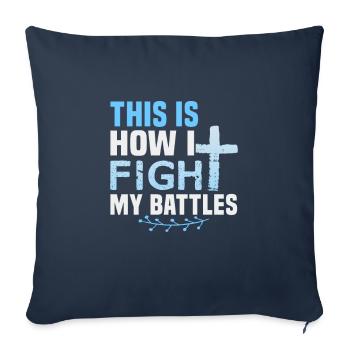 Christian Quotes Designs for Believing Christians - Sofa pillowcase 17,3'' x 17,3'' (45 x 45 cm) - navy - Front