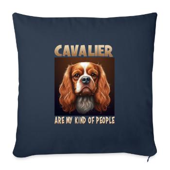 Dog saying Cavalier Spaniel for dog lovers - Sofa pillowcase 17,3'' x 17,3'' (45 x 45 cm) - navy - Front