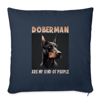 Dog saying Doberman design for dog lovers - Sofa pillowcase 17,3'' x 17,3'' (45 x 45 cm) - navy - Front