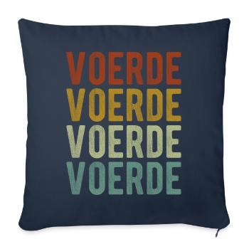 Voerde City Retro Vintage - Sofa pillowcase 17,3'' x 17,3'' (45 x 45 cm) - navy - Front