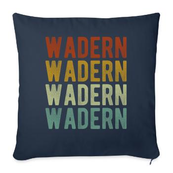 Wadern Stadt Retro Vintage - Sofakissenbezug 45 x 45 cm - Navy - Vorne