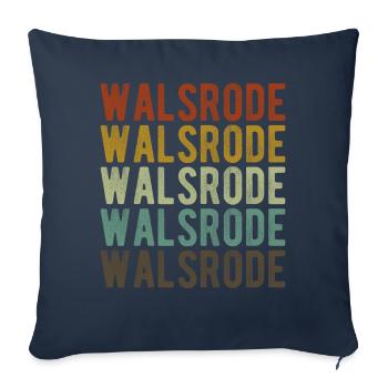 Walsrode City Retro Vintage - Sofa pillowcase 17,3'' x 17,3'' (45 x 45 cm) - navy - Front