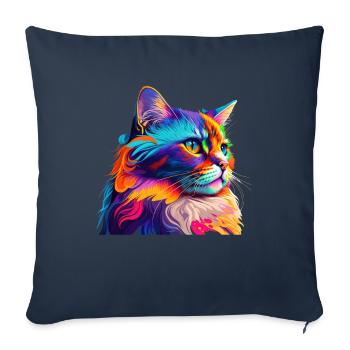 Cat Lovers Cool Cat Design Cat Mama - Sofa pillowcase 17,3'' x 17,3'' (45 x 45 cm) - navy - Front