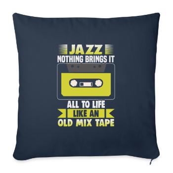 Musiciens d’orchestre de musique jazz - Housse de coussin décorative 45 x 45 cm - bleu marine - Devant