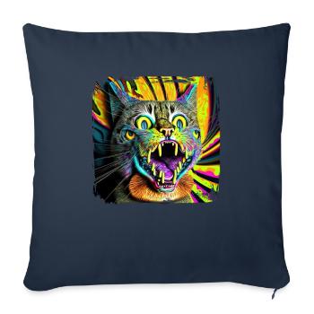 Cat Lovers Cool Cat Design Cat Mama - Sofa pillowcase 17,3'' x 17,3'' (45 x 45 cm) - navy - Front