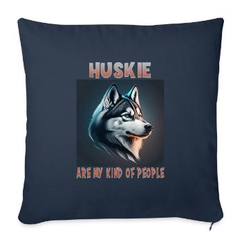 Dog Saying Huskie Design for Dog Lovers - Sofa pillowcase 17,3'' x 17,3'' (45 x 45 cm) - navy - Front