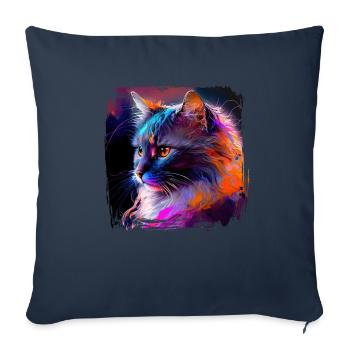 Cat Lovers Cool Cat Design Cat Mama - Sofa pillowcase 17,3'' x 17,3'' (45 x 45 cm) - navy - Front