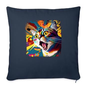 Cat Lovers Cool Cat Design Cat Mama - Sofa pillowcase 17,3'' x 17,3'' (45 x 45 cm) - navy - Front