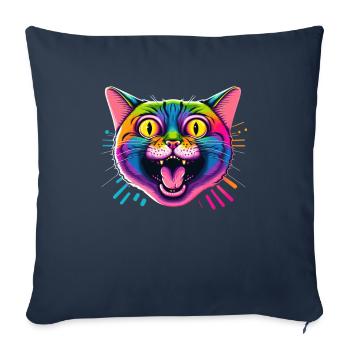 Cat Lovers Cool Cat Design Cat Mama - Sofa pillowcase 17,3'' x 17,3'' (45 x 45 cm) - navy - Front