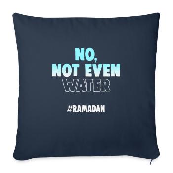 Le verset du Coran cite des textes musulmans du Ramadan - Housse de coussin décorative 45 x 45 cm - bleu marine - Devant