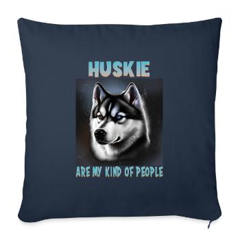 Dog Saying Huskie Design for Dog Lovers - Sofa pillowcase 17,3'' x 17,3'' (45 x 45 cm) - navy - Front