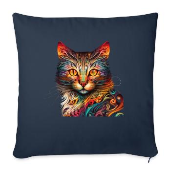Cat Lovers Cool Cat Design Cat Mama - Sofa pillowcase 17,3'' x 17,3'' (45 x 45 cm) - navy - Front