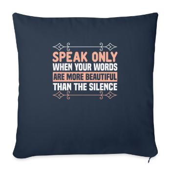 Le verset du Coran cite des textes musulmans du Ramadan - Housse de coussin décorative 45 x 45 cm - bleu marine - Devant