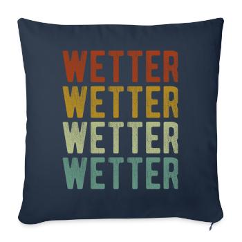 Weather City Retro Vintage - Sofa pillowcase 17,3'' x 17,3'' (45 x 45 cm) - navy - Front