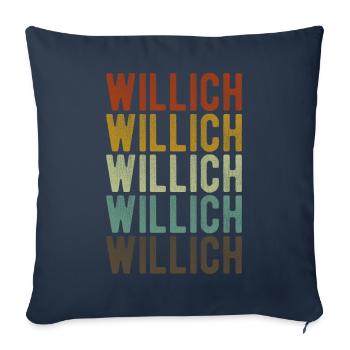 Willich City Retro Vintage - Sofa pillowcase 17,3'' x 17,3'' (45 x 45 cm) - navy - Front